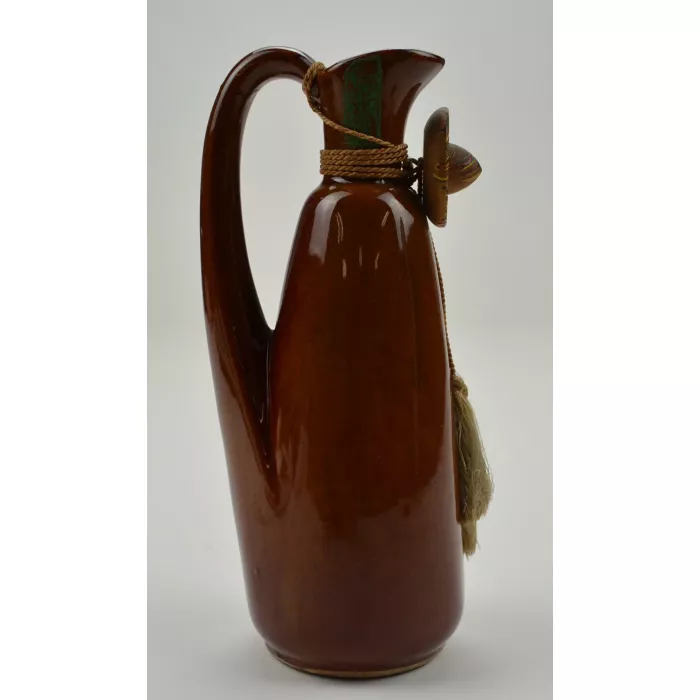Mexican Design Art Pottery Pitcher With Sombrero Accent - 8.5" Tall