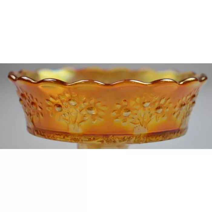 Orange Tree Marigold Pattern Scalloped Tall Sherbet - 3.125" Tall