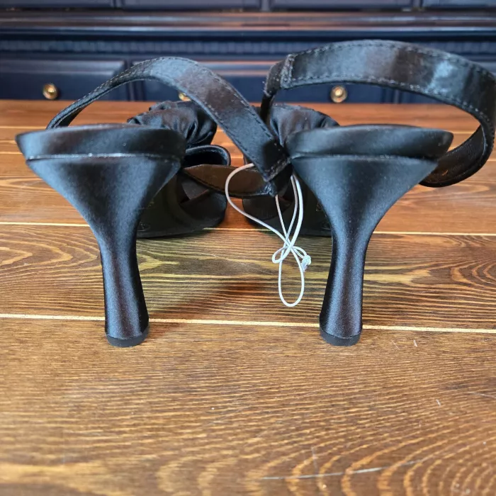 Women's Black Slingback Heels Fleur Florette Sz 10
