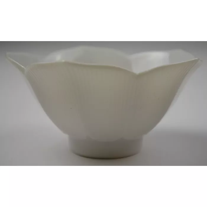 Tulip Shaped White Footed Dessert Bowl - Set Of Two