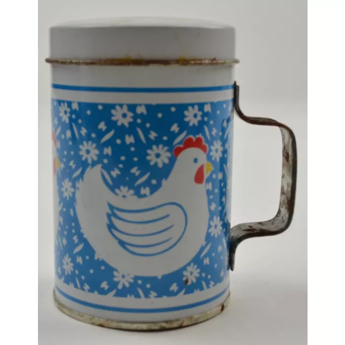 Vintage Tin Chicken & Duck Salt & Pepper Shakers - 4" Tall