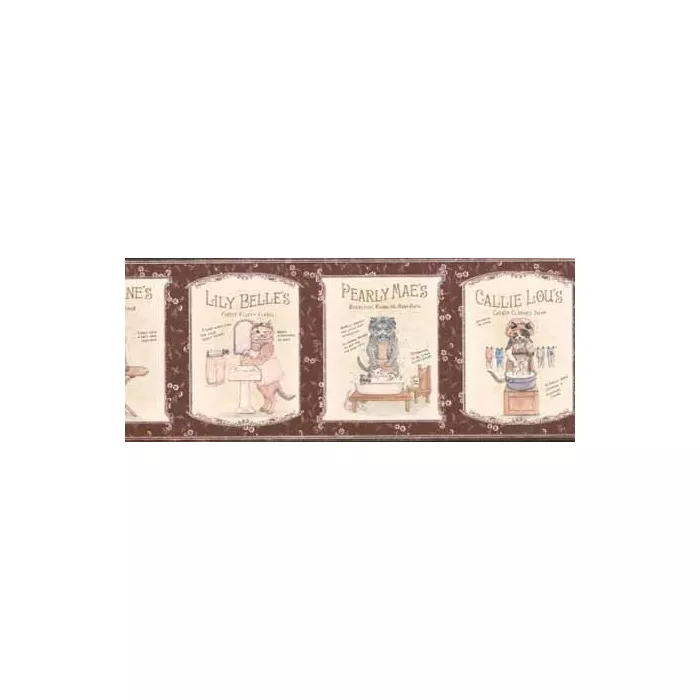 Laundry Purrrfect Cat Wallpaper Border