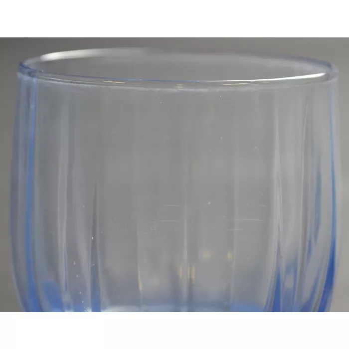 Vintage 7 Oz. Blue On The Rocks Glass - 3" Tall
