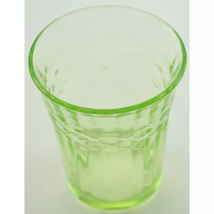 Vintage Green Depression Drinking Glass