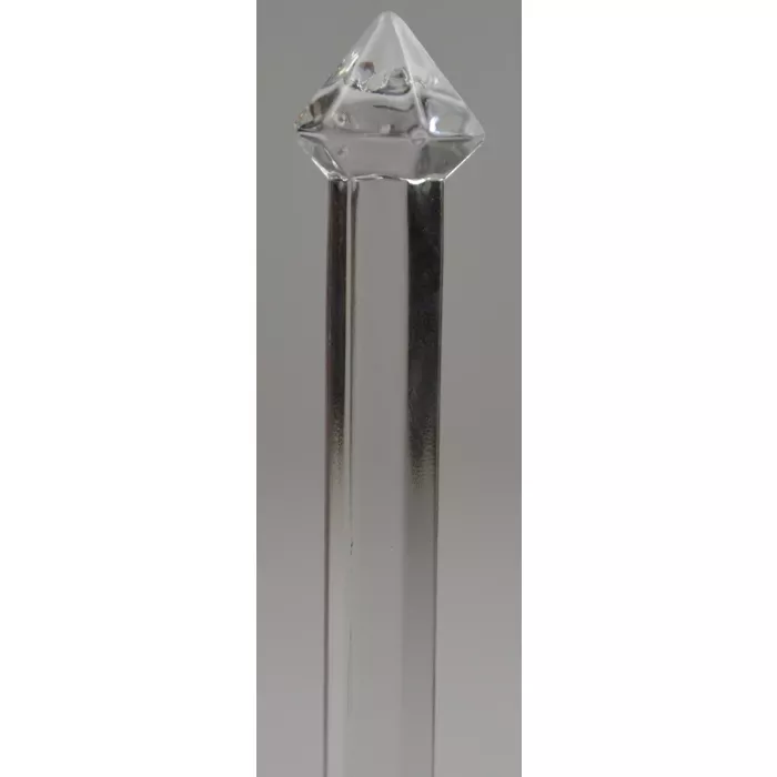 Clear Glass Bell - Diamond & Fan Pattern - 7.125" Tall