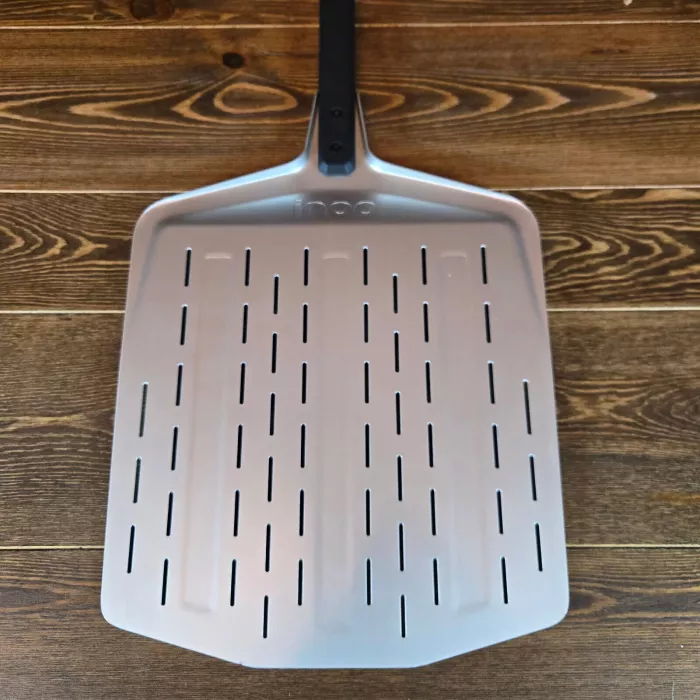 ooni 12" Perforated Pizza Peel – Long Handle Perforated Aluminum Pizza Paddle