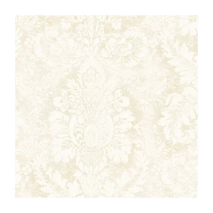 Valentine Damask Wallpaper Cream Norwall Wallcovering AB42427