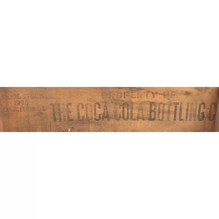 Coca Cola Crate - Red Wooden Coke Carrier - Woodstock 1980 Charleston S.C.