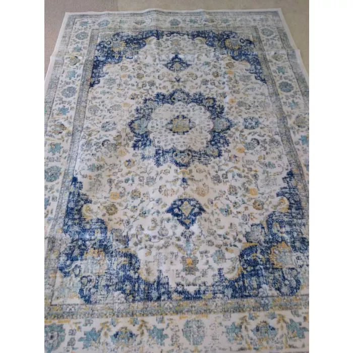 Elson Oriental Ivory/Blue Area Rug - Rectangle 9ft x 12ft