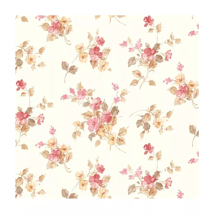 Blossom Mini Wallpaper Red, Cream Norwall Wallcovering PP35504
