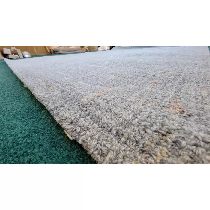 Rizy Home Hand-Tufted 100% Wool Light Gray Area Rug - Rectangle 7ft 6in x 9ft 6in
