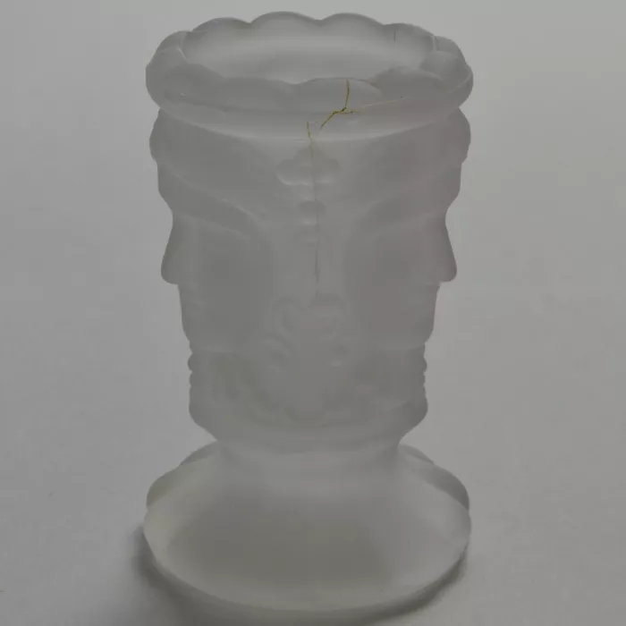 Wright Glass - Three Face Pattern - Toothpick Holder