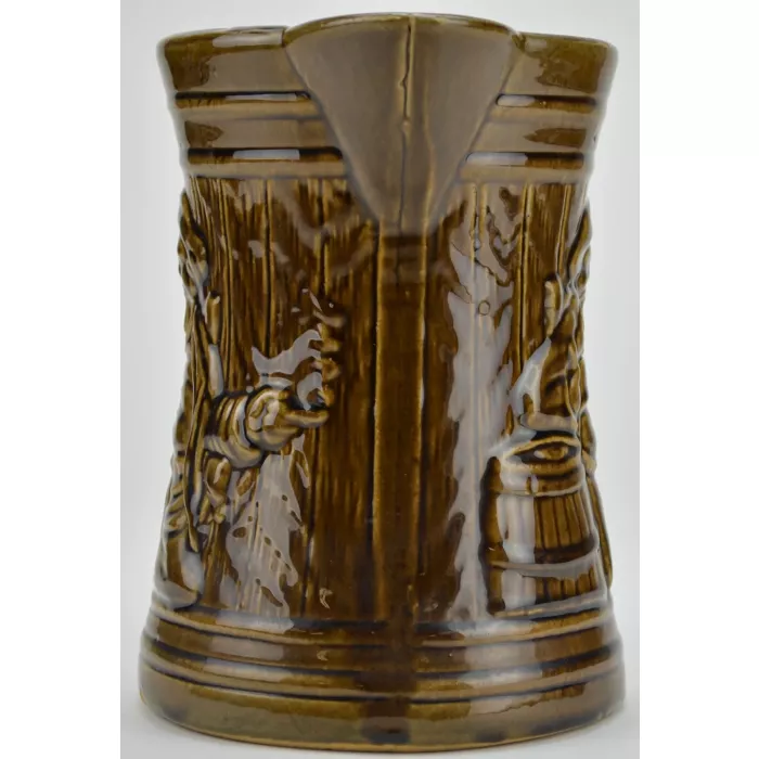 McCoy Buccaneer Pattern Vintage Beer Set - Lidded Canister, Pitcher & Six Mugs