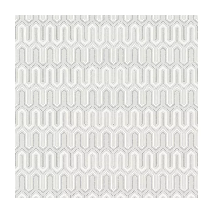 Zig Zag Wallpaper Light Grey, Beige, Dove Norwall Wallcovering GX37616