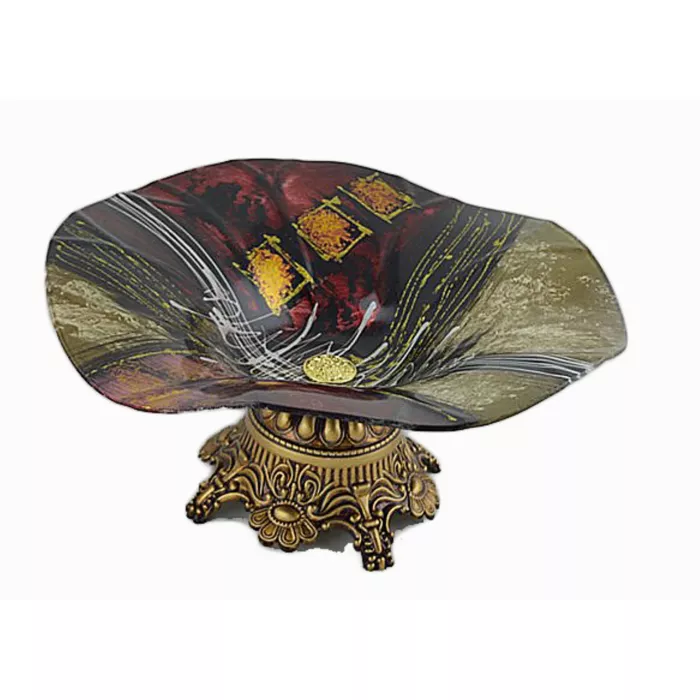 D'Lusso Designs Monaco Design Fourteen Inch Glass Centerpiece With Base