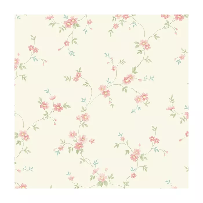 Como Trail Wallpaper Light Yellow, Turquoise, Pink Norwall Wallcovering PR33835