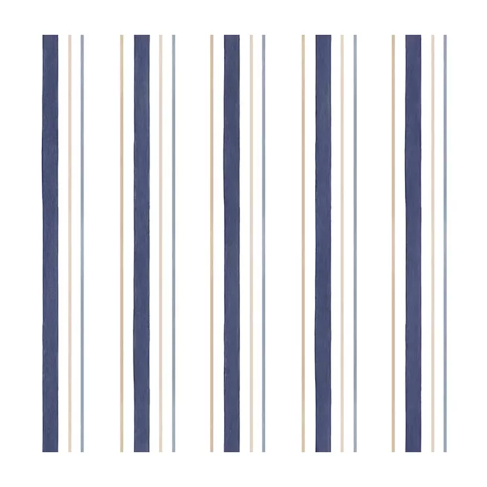 Stripe Wallpaper Navy, Taupe Norwall Wallcovering SH34504