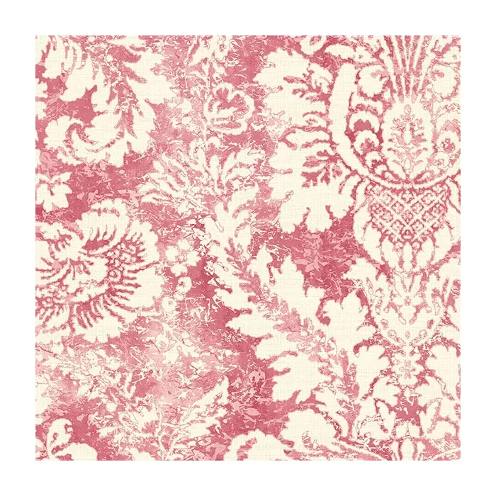 Valentine Damask Wallpaper Cream, Red Norwall Wallcovering AB42423