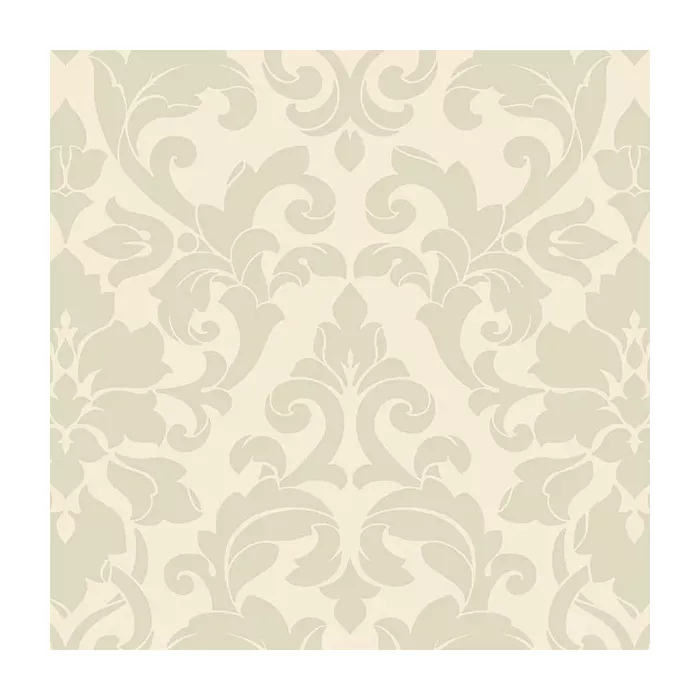 Velvet Damask Wallpaper Green, Cream Norwall Wallcovering DS29715