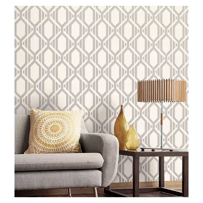 Gatsby Wallpaper Grey, Silver Norwall Wallcovering SH34550
