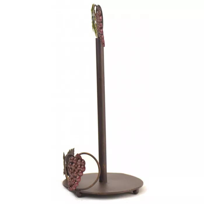 Metal Paper Towel Holder Stand - Grapes - 15" Tall