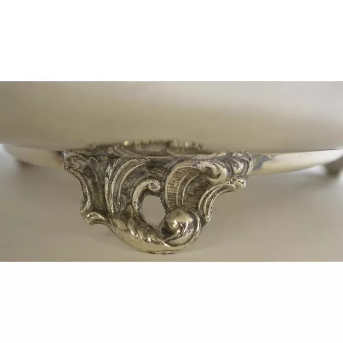 Vintage Silver Plated 3 Piece Casserole Dish With Pyrex Glass Insert