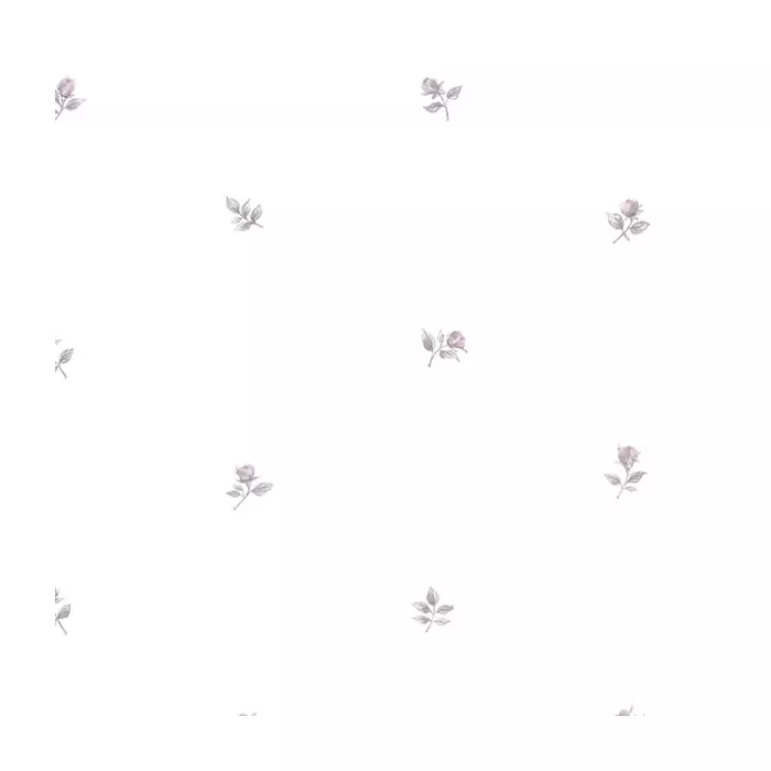 Rose Buds Wallpaper Grey, Purple Norwall Wallcovering RG35719