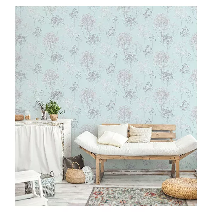 Queen Anne's Lace Wallpaper Blue, Sky, Light Grey Norwall Wallcovering FH37510