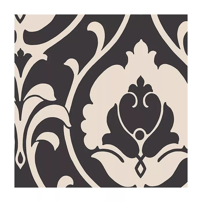 Italian Damask Wallpaper Black, Taupe Norwall Wallcovering SH34515