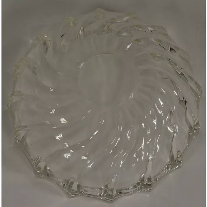 Clear Glass Swirl Pattern Fruit / Dessert Bowl - 5" Round