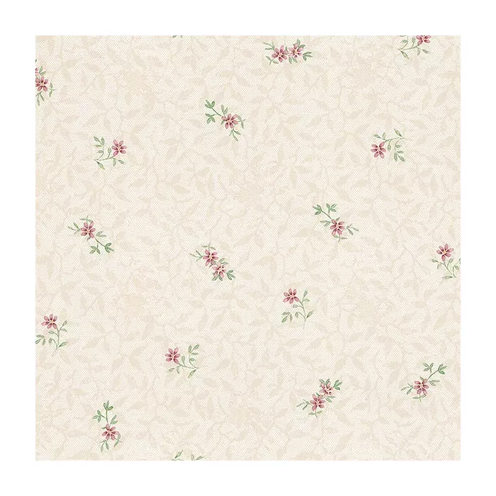 Isabella Wallpaper Pearl, Light Beige, Pink, Green Norwall Wallcovering PP27837