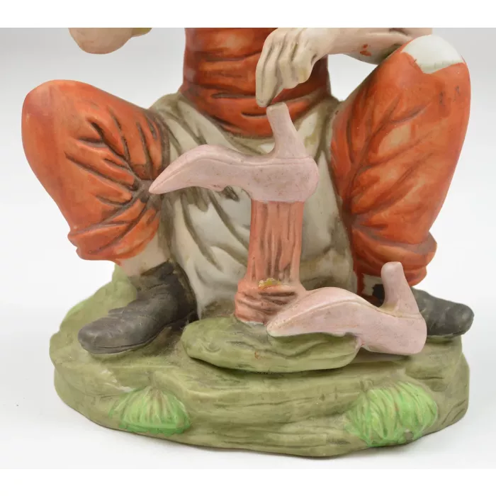Vintage Ceramic Figurine - The Cobbler - 9.125" Tall