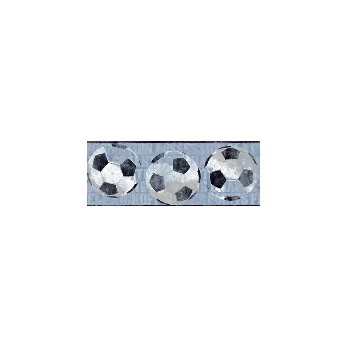 Boys Will Be Boys Blue Soccer Ball Wallpaper Border ZB3173BD