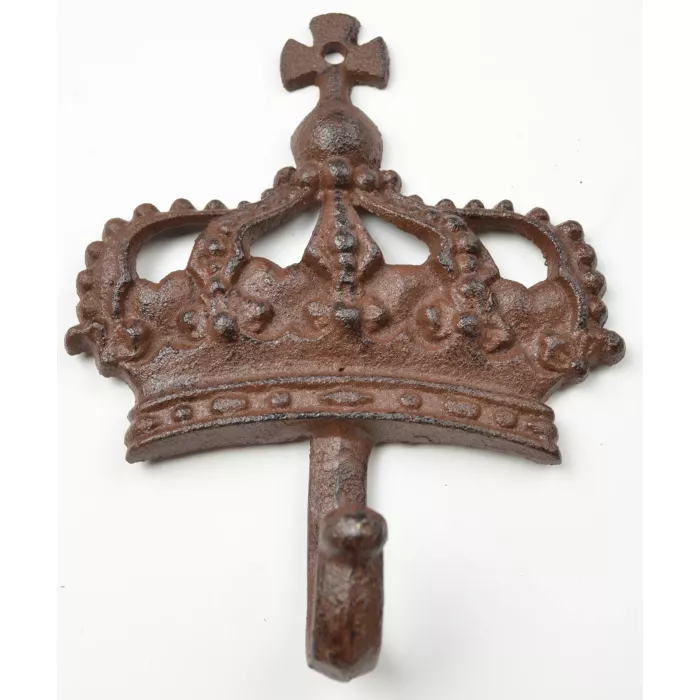 Cast Iron Wall Hook - Royal Crown Design - Set Of 4 - 5" Wide