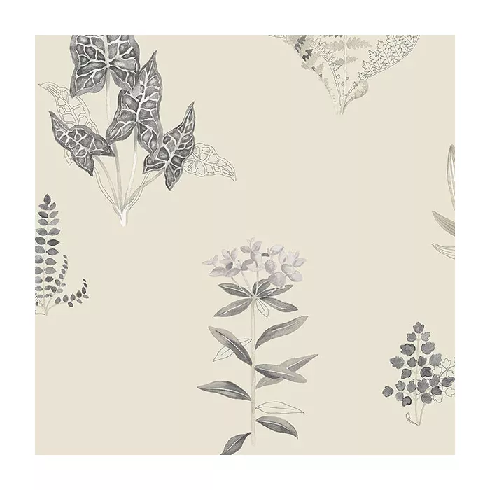 Ferns Wallpaper Grey, Beige Norwall Wallcovering PA34229