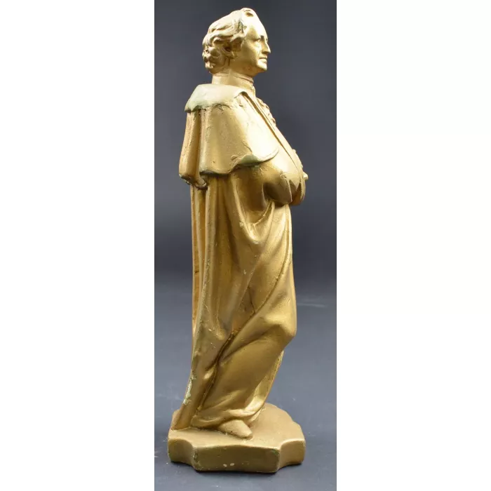 Vintage Statesmen Figurine - Gold Painted Plaster - 12.25" Tall