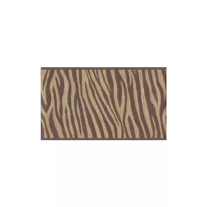 Chocolate Brown Textured Animal Print Border