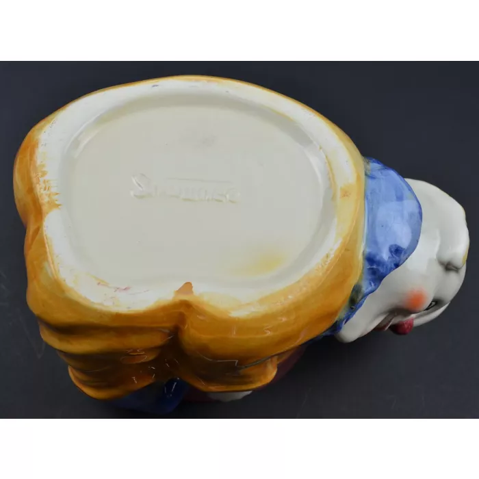 Ceramic Clown Cookie Jar - Reproduction Of Original Shawnee Pottery - 8.75" Tall