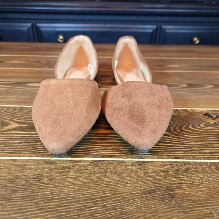 Women's Julie Ballet Flats with Memory Foam Cognac Brown