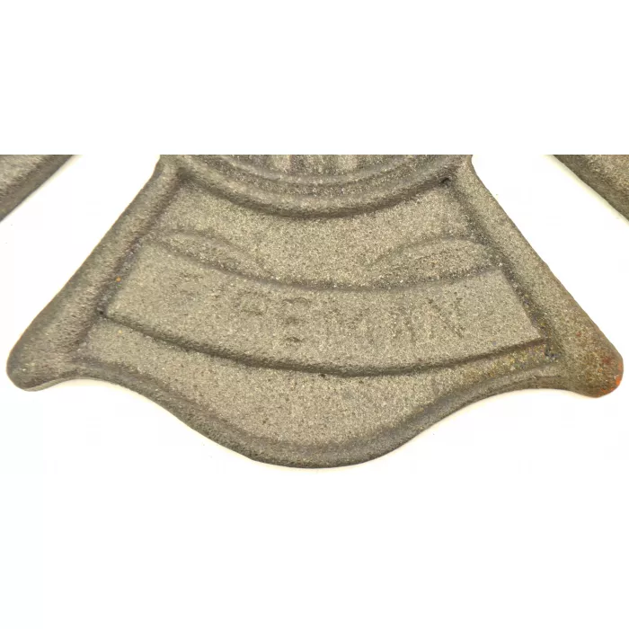 Cast Iron Firefighting Wall Plaque - Grey Finish - 7.75" Wide