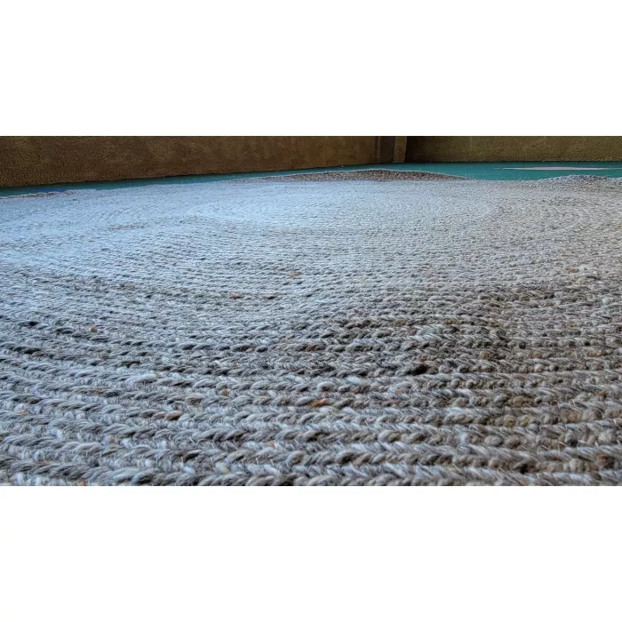 Round Walthall Handwoven Flatweave Brown Area Rug - Round 5ft