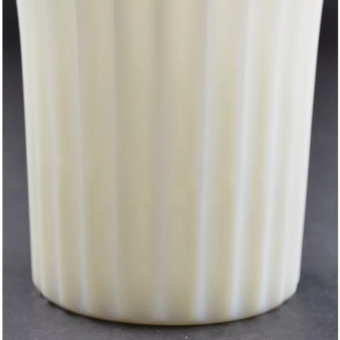 Vintage Flared Milk Glass Flued Flower Vase - 7.25" Tall