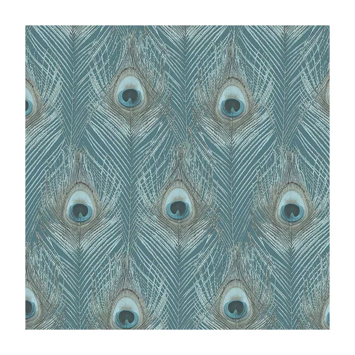 Peacock Wallpaper Blue, Blue Green, Aqua, Turquoise, Tropics Norwall Wallcovering G67978