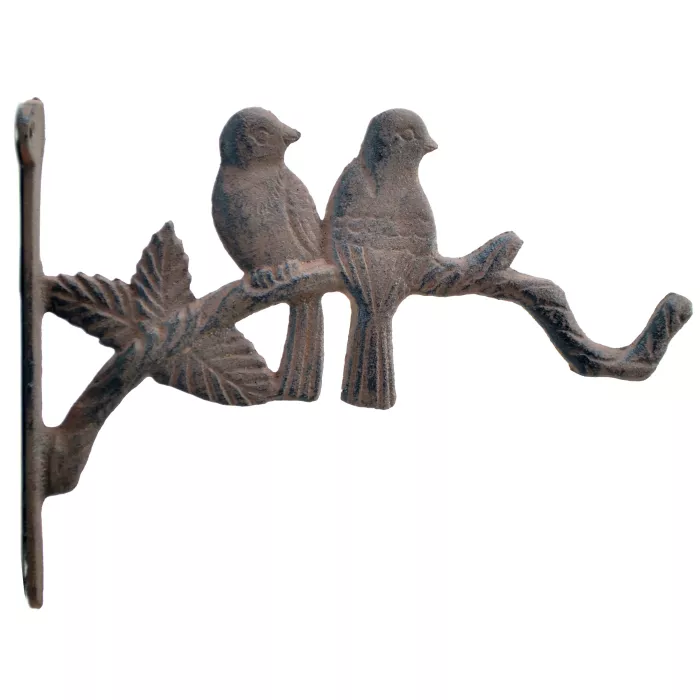 Love Birds Cast Iron Decorative Plant Hanger - 10" Deep