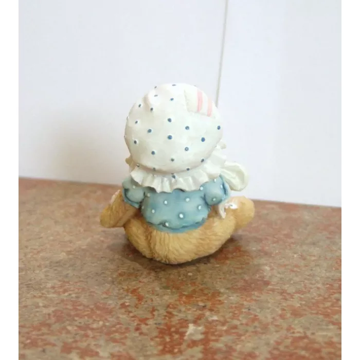 Enesco Cherished Teddies Miniature #916358 Girl Bear Bonnet Daisy