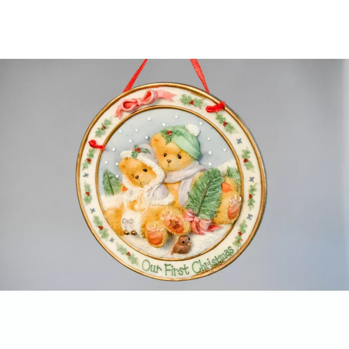 Cherished Teddies - Our First Christmas Together - Plate - 176311 - Ornament