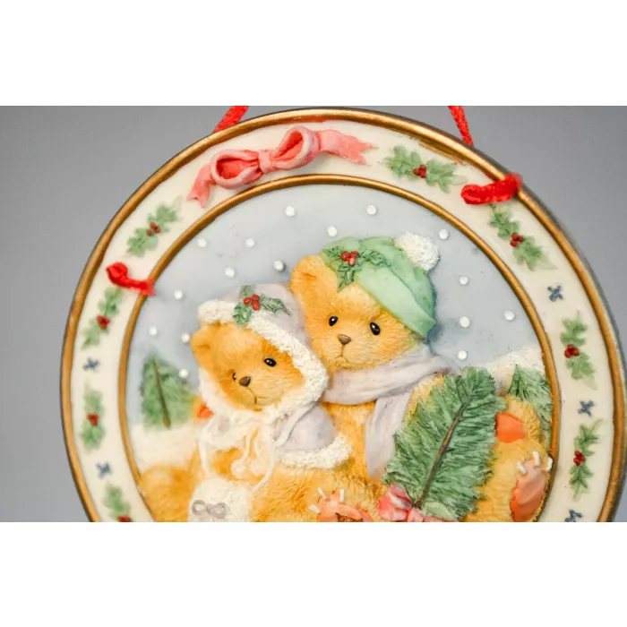 Cherished Teddies - Our First Christmas Together - Plate - 176311 - Ornament