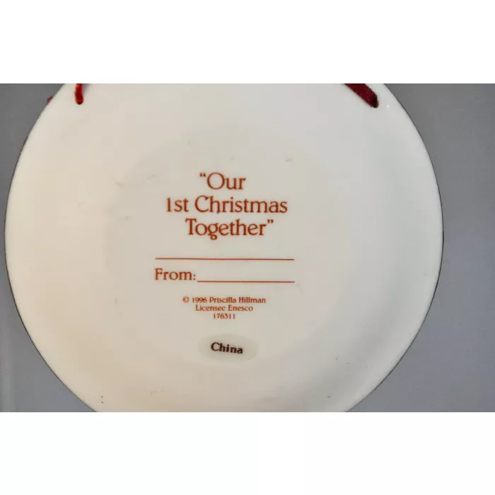Cherished Teddies - Our First Christmas Together - Plate - 176311 - Ornament