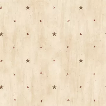 Marge Wheat Star Sprigs Toss Wallpaper Sidewall Chesapeake BBC09068