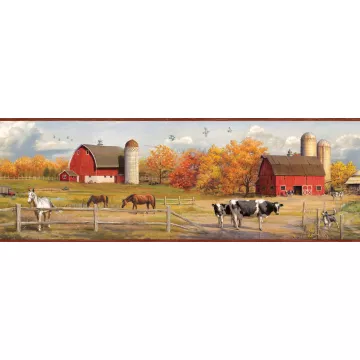 Jonny Red American Farmer Portrait Wallpaper Border Chesapeake BBC48431B